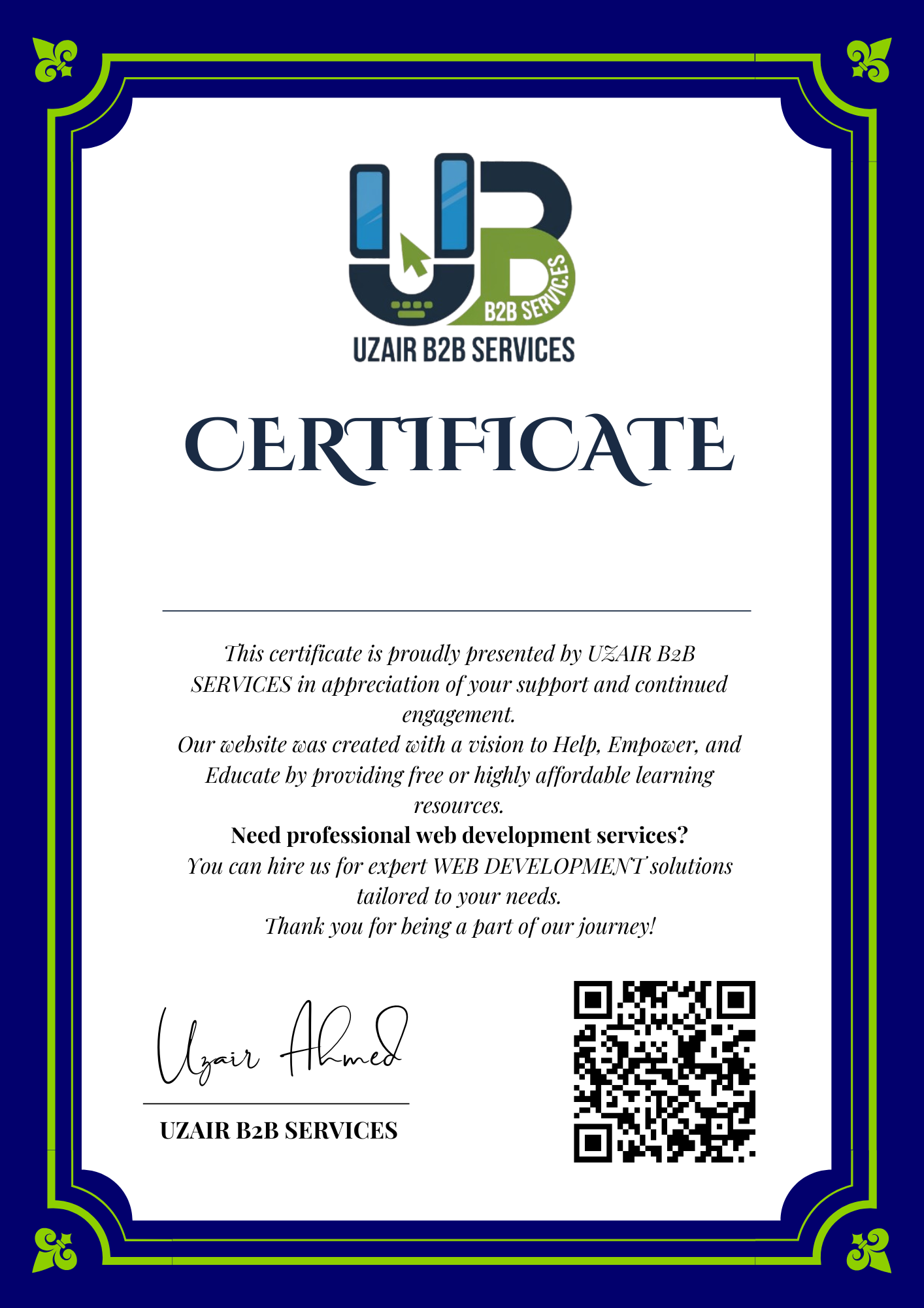 Certificate